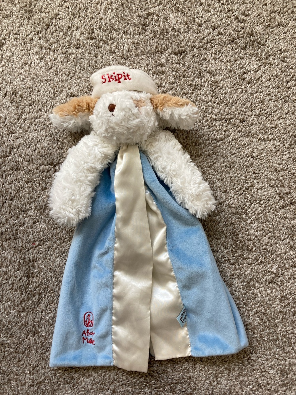 Bunnies by the Bay Skipit Ahoy Mate 2013 Satin Security Blanket Lovey Plush Dog